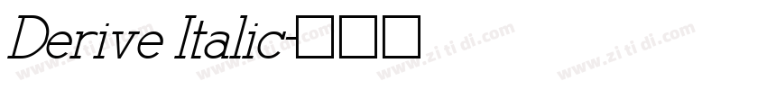 Derive Italic字体转换
